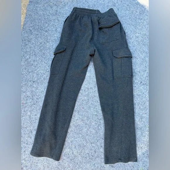 Umbro Cargo‎ Sweatpants Gray Small Fleece Lined Jogger Lounge Pants - Picture 10 of 10